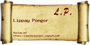 Lippay Pongor névjegykártya